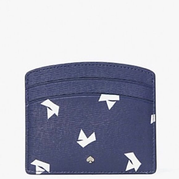 KATE SPADE PAPER BOATS CARDHOLDER IN SQUID INK - Picture 3 of 9
